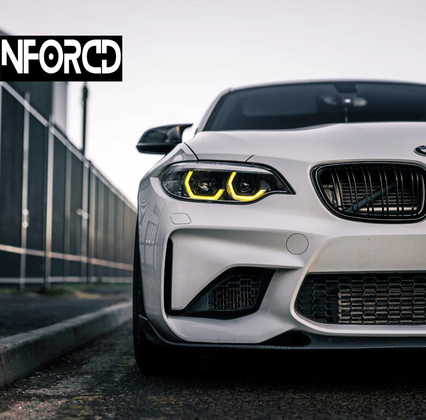 Nforcd CSL Style Yellow DRL LED Module Set for BMW M2 F87 & 2 Series F22/F23 - Angel Eyes/Halo Rings Daytime Running Lights Upgrade Kit (Pair)