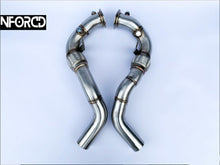 Load image into Gallery viewer, BMW X5M F85 / X6M F86 3&quot; Decat Downpipes (Catless) T304 Stainless, TIG Welded - 76mm Performance Turbo Exhaust Upgrade for S63R 4.4 V8 - Lifetime Warranty
