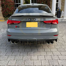 Load image into Gallery viewer, Big Fin Style Carbon Fibre Rear Diffuser for Audi A3 S Line Saloon S3 17-19
