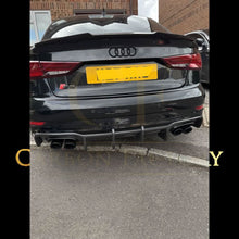 Load image into Gallery viewer, Big Fin Style Carbon Fibre Rear Diffuser for Audi A3 S Line Saloon S3 17-19
