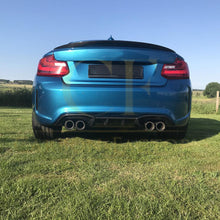 Load image into Gallery viewer, Big Fins Style Carbon Fibre Rear Diffuser for BMW F87 F87C M2 16-21

