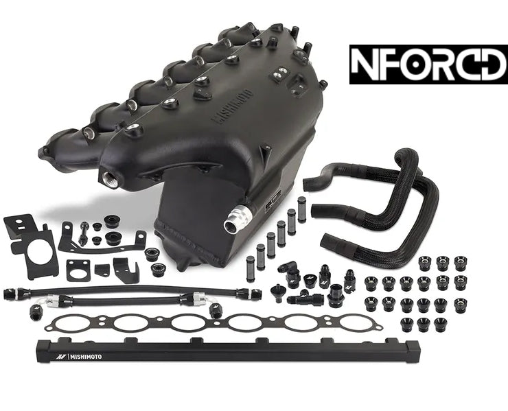 Mishimoto S58 Charge Air Cooler Inlet Manifold for BMW G87 M2, G80/G81 M3, G82/G83 M4 – Port Injection Ready PFI Fuel Rail – Bar-and-Plate Intercooler Manifold Upgrade