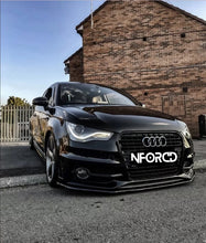 Load image into Gallery viewer, Audi S1 8X / A1 8X S Line Low Line Body Kit – Gloss Black ABS Front Splitter &amp; Side Skirt Extensions | UK Made | Fixings Included
