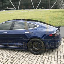 Load image into Gallery viewer, C Style Carbon Fibre Boot Spoiler for Tesla Model S 13-22
