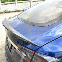 Load image into Gallery viewer, C Style Carbon Fibre Boot Spoiler for Tesla Model S 13-22
