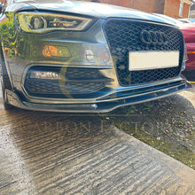Load image into Gallery viewer, CF Style Carbon Fibre Front Splitter for Audi A3 Hatchback S Line &amp; S3 13-15
