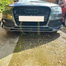 Load image into Gallery viewer, CF Style Carbon Fibre Front Splitter for Audi A3 Hatchback S Line &amp; S3 13-15

