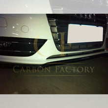 Load image into Gallery viewer, CF Style Carbon Fibre Front Splitter for Audi A4 B8.5 Non S Line 13-15
