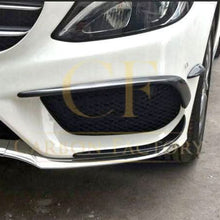 Load image into Gallery viewer, Carbon Fibre Front Canards Sets for Mercedes W205 C Class AMG 15-18
