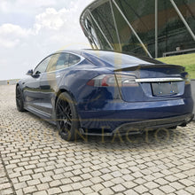 Load image into Gallery viewer, Carbon Fibre Rear Diffuser Extensions for Tesla Model S 70D 16-17

