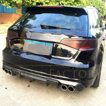 Load image into Gallery viewer, Carbon Fibre Rear Diffuser (Quad Exhaust) for Audi A3 Hatchback S Line &amp; S3 13-15
