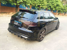 Load image into Gallery viewer, Carbon Fibre Rear Diffuser (Quad Exhaust) for Audi A3 Hatchback S Line &amp; S3 13-15
