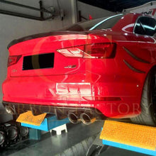 Load image into Gallery viewer, Carbon Fibre Rear Diffuser (Quad Exhaust) for Audi A3 S Line S3 Saloon 13-15
