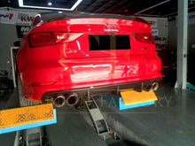 Load image into Gallery viewer, Carbon Fibre Rear Diffuser (Quad Exhaust) for Audi A3 S Line S3 Saloon 13-15
