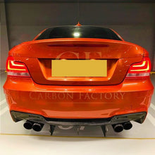Load image into Gallery viewer, Carbon Fibre Rear Diffuser Quad Exhaust for BMW E82 E88 1M 11-14
