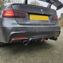 Load image into Gallery viewer, Carbon Fibre Rear Diffuser with LED Light Dual Exhaust for BMW F30 F31 3 Series 12-19
