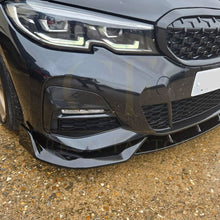 Load image into Gallery viewer, Competition Style Gloss Black Front Splitter for BMW 3 Series G20 G21 Pre-LCI 19-22

