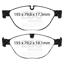 Load image into Gallery viewer, EBC Yellowstuff 4000 Series Street and Track Brake Pad Set (DP42191R)
