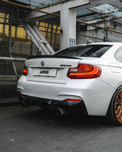 Load image into Gallery viewer, BMW 2 SERIES M235I &amp; M240I F22 F23 EVO-1 GLOSS BLACK REAR DIFFUSER BY ZAERO (2014-2019)

