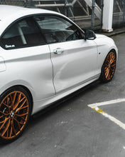 Load image into Gallery viewer, BMW 1 SERIES F20 F21 &amp; 2 SERIES F22 EVO-1 GLOSS BLACK SIDE SKIRTS BY ZAERO (2011-2019)
