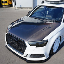 Load image into Gallery viewer, Audi A3/S3/RS3 8V Hatchback LY Style Genuine Carbon Fibre Bonnet (2012-2020) - DAS
