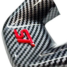Load image into Gallery viewer, Transit Custom Facelift - Carbon Fibre Look Steering Wheel Trim Surrounds

