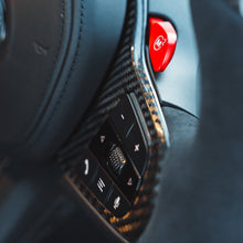 Load image into Gallery viewer, BMW Gxx M2,M3,M4 1,2,3,4 SERIES CARBON FIBRE / ALCANTARA LED FLAT BOTTOM STEERING WHEEL WITH HEATING
