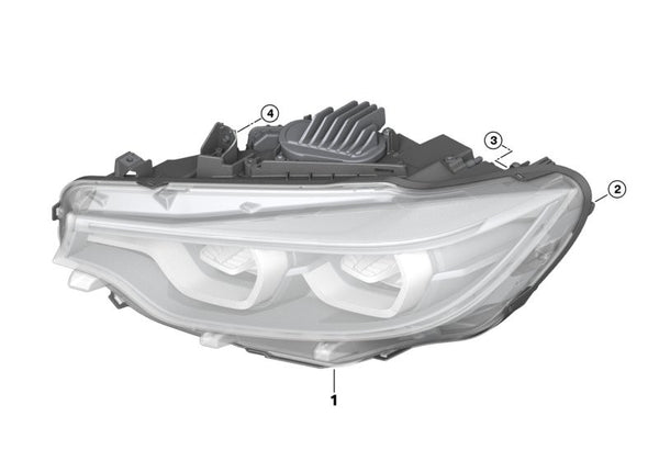 Genuine BMW F32 F36 F80 F82 LCI LED Headlights - Pair (Inc. 430i, 440iX, M3 & M4)