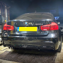 Load image into Gallery viewer, Gloss Black Rear Diffuser Twin Exhaust for BMW F30 F31 3 Series 12-19
