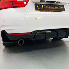 Load image into Gallery viewer, Gloss Black Rear Diffuser Twin Exhaust for BMW F32 F33 F36 4 Series 14-20
