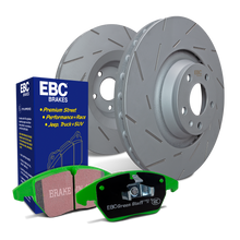 Load image into Gallery viewer, EBC USR Rear Slotted Brake Discs/Rotors Pair for BMW 7 Series E65 E66 E67 (2002-2005) - ATE Rear Calipers - 740i 745i - Thermic Black - USR1391
