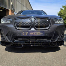 Load image into Gallery viewer, V Style Gloss Black Front Splitter for BMW G01 X3 IX3 G02 X4 LCI 22-24
