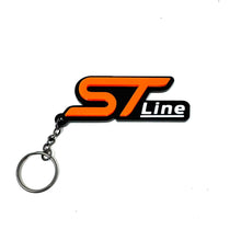 Load image into Gallery viewer, 4D ST-Line Logo Keychain for Ford – Gloss Black with Custom Colour Options | CEUK
