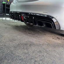 Load image into Gallery viewer, Brabus Style Gloss Black Rear Diffuser &amp; Exhaust Tips for Mercedes Benz W205 C Class &amp; C63 Saloon 15-21
