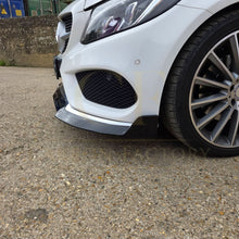 Load image into Gallery viewer, Brabus 2 Style Gloss Black Front Splitter for Mercedes Benz W205 C Class 15-18
