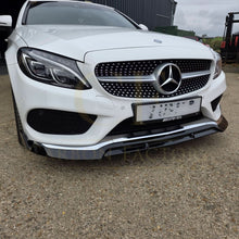 Load image into Gallery viewer, Brabus 2 Style Gloss Black Front Splitter for Mercedes Benz W205 C Class 15-18
