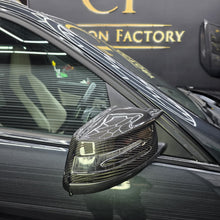Load image into Gallery viewer, V Style Carbon Fibre Replacement Mirror Covers for Mercedes Benz Universal
