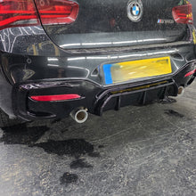 Load image into Gallery viewer, Gloss Black Rear Diffuser Dual Exhaust for BMW F20 1 Series LCI 15-19
