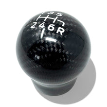 Load image into Gallery viewer, Genuine Carbon Fibre Gear Knob with No Logo – Reverse bottom right.
