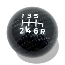 Load image into Gallery viewer, Genuine Carbon Fibre Gear Knob with No Logo – Reverse bottom right.
