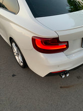 Load image into Gallery viewer, Pair of Blue BMW Exhaust tips for BMW&#39;s with a twin exit
