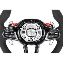 Load image into Gallery viewer, BMW Gxx LCI ALCANTARA FLAT BOTTOM CUSTOM STEERING WHEEL
