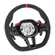 Load image into Gallery viewer, BMW Gxx LCI ALCANTARA FLAT BOTTOM CUSTOM STEERING WHEEL
