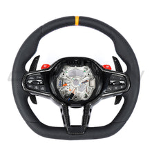 Load image into Gallery viewer, BMW Gxx LCI LEATHER FLAT BOTTOM CUSTOM STEERING WHEEL
