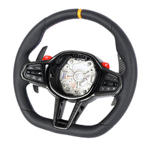 Load image into Gallery viewer, BMW Gxx LCI LEATHER FLAT BOTTOM CUSTOM STEERING WHEEL

