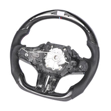 Load image into Gallery viewer, BMW Gxx CARBON FIBRE / LEATHER / LED FLAT BOTTOM CUSTOM STEERING WHEEL
