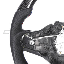 Load image into Gallery viewer, BMW Gxx CARBON FIBRE / LEATHER / LED FLAT BOTTOM CUSTOM STEERING WHEEL
