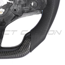 Load image into Gallery viewer, BMW Gxx CARBON FIBRE / LEATHER / LED FLAT BOTTOM CUSTOM STEERING WHEEL
