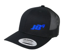 Load image into Gallery viewer, JB4 x Flexfit Official Black Snapback Cap, Embroidered JB4 Logo Baseball Hat, Red, White, Blue or Blackout
