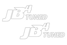 Load image into Gallery viewer, JB4 Tuned Vinyl Decal Stickers 2 Pack, Alpine White Waterproof for Car Window Laptop Toolbox, Ready to Apply with Transfer Tape, approx 3.5 x 1.1 inches
